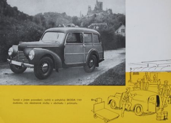 Skoda Modelprogram 1953 Carbrochure (4547)